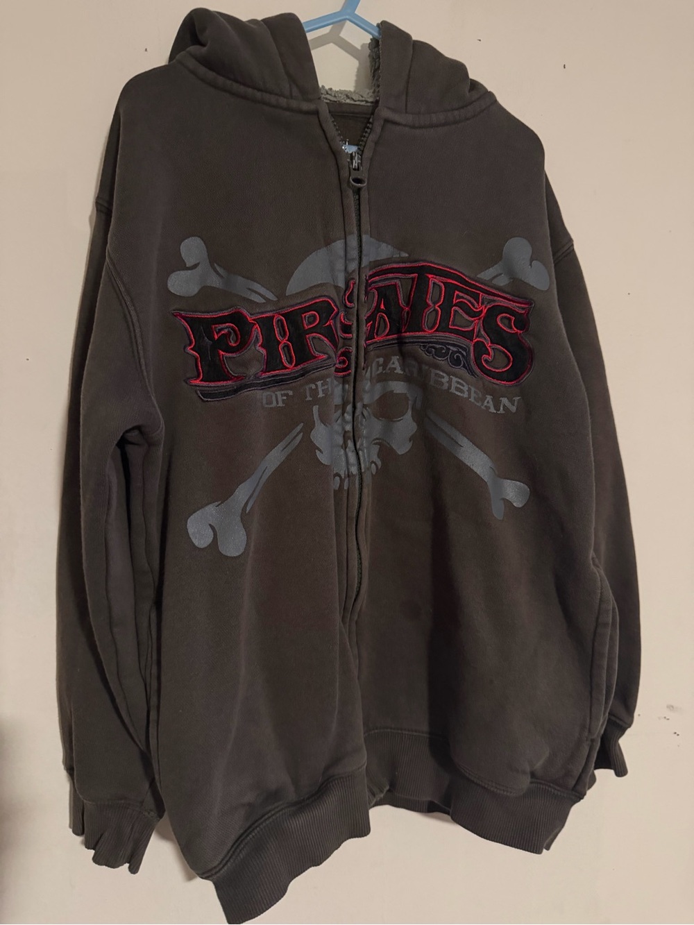Disney Parks Pirates of the Caribbean Youth Zip-Up Hoodie - Size M (Kids 8-10)